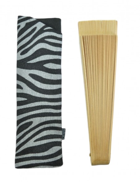 Funda Abanico Cebra Gris