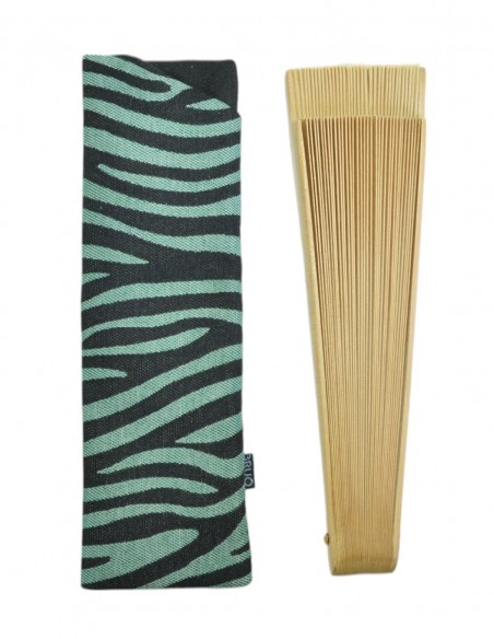 Funda Abanico Cebra Verde