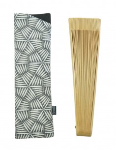 Funda abanico palillos gris