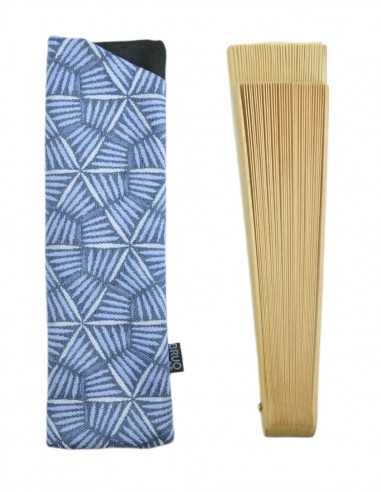 Funda abanico palillos azul