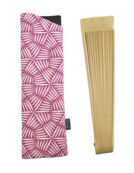 Funda abanico palillos rosa