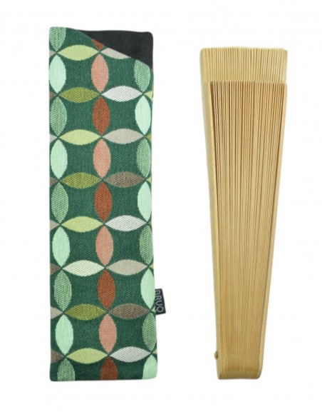 Funda abanico hojas verde
