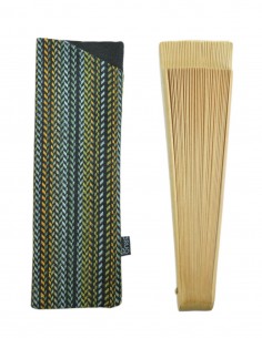 Funda abanico rayas verde