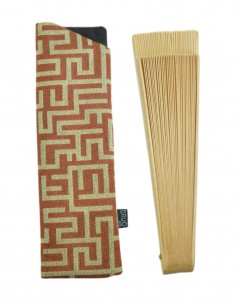 Funda abanico laberinto beige