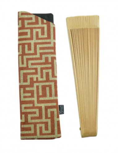 Funda abanico laberinto beige