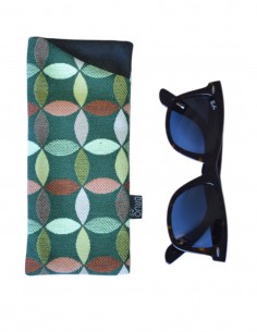 Funda gafas hojas verde
