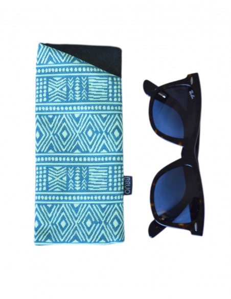 Étui à lunettes "etnic" turquoise