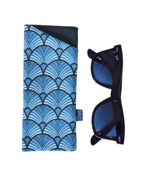 Funda d’ulleres "abanik" blava