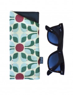 Glasses case flower cream