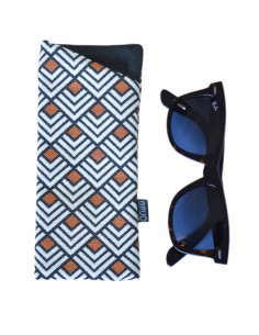 Glasses case "rombos" orange