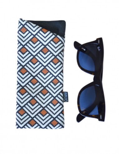 Glasses case "rombos" orange