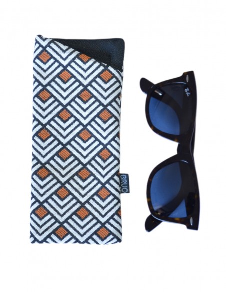 Étui à lunettes "rombos" orange