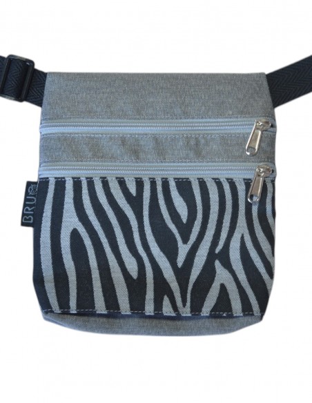 Ronyonera 2 butxaques zebra gris - KAUAI