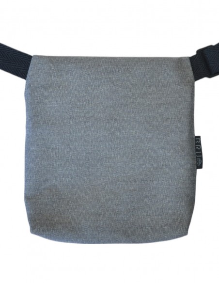 Fanny packs 2 pockets "cebra" grey tras
