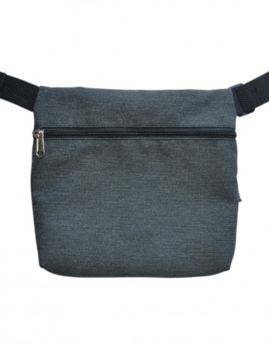 Sac ceinture 3 poches noir gris tras