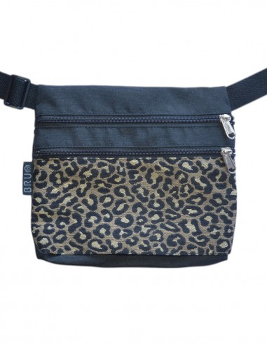 Bag belt 3 pockets "leopard" black