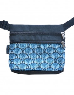 Sac ceinture 3 poches "abanik" bleu noir