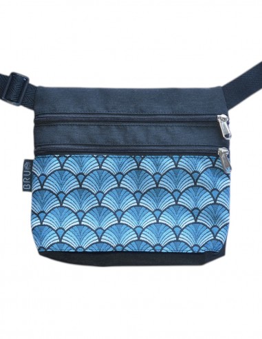 Sac ceinture 3 poches "abanik" bleu noir