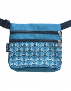Sac ceinture 3 poches "abanik" bleu