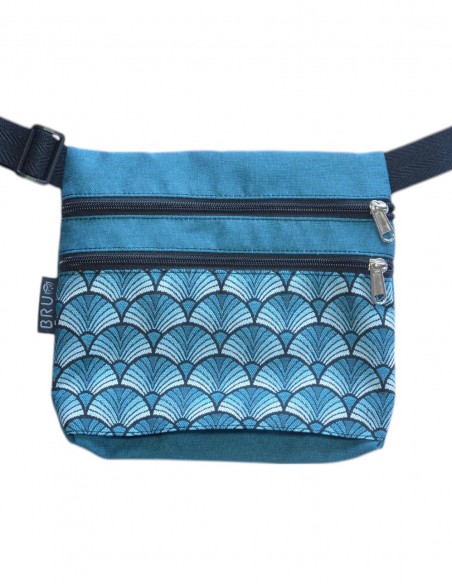 Sac ceinture 3 poches "abanik" bleu