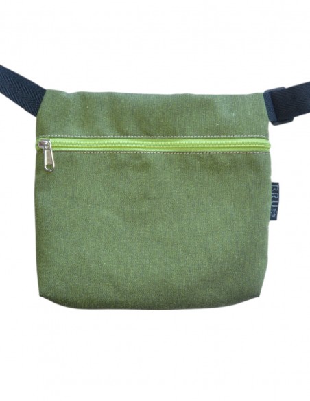 Bag belt 3 pockets green tras
