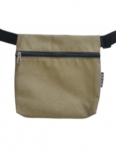 Riñonera 3 bolsillos rombos beige 2