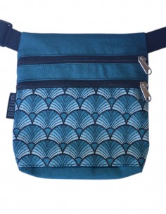 Belt Bag 2 pockets "abanik" blue