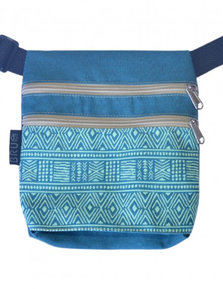 Ronyonera 2 butxaques "etnic" blau