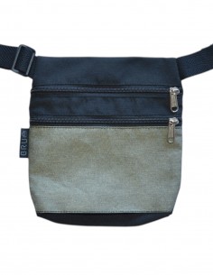 Belt Bag 2 pockets beige black