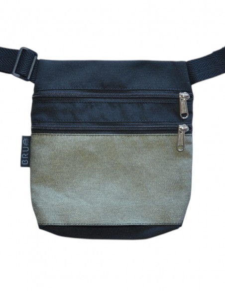 Belt Bag 2 pockets beige black