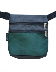 Belt Bag 2 pockets green grey