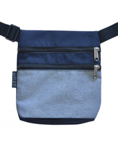 Belt Bag 2 pockets grey blue
