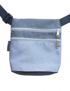 Belt Bag 2 pockets light and dark grey