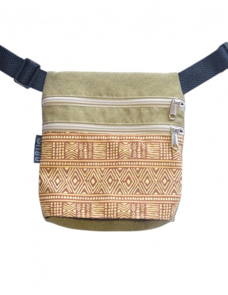 Belt Bag 2 pockets "etnic" mustard