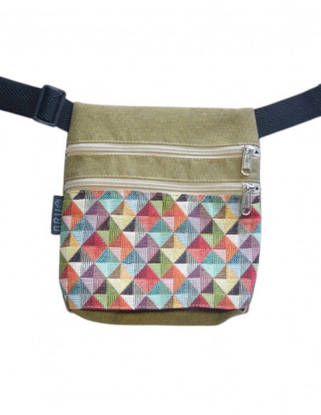 Belt Bag 2 pockets "triangul" mustard