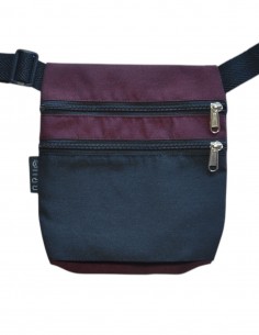 Banane 2 poches bleu bordeaux