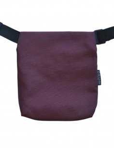 Belt Bag 2 pockets grey burgundy 2