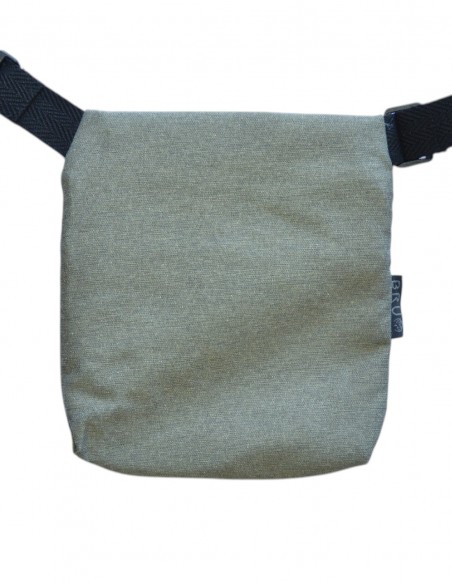 Waist Bag 2 pockets burgundy beige - KAUAI