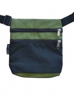 Belt Bag 2 pockets black green