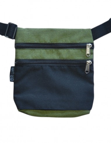 Belt Bag 2 pockets black green