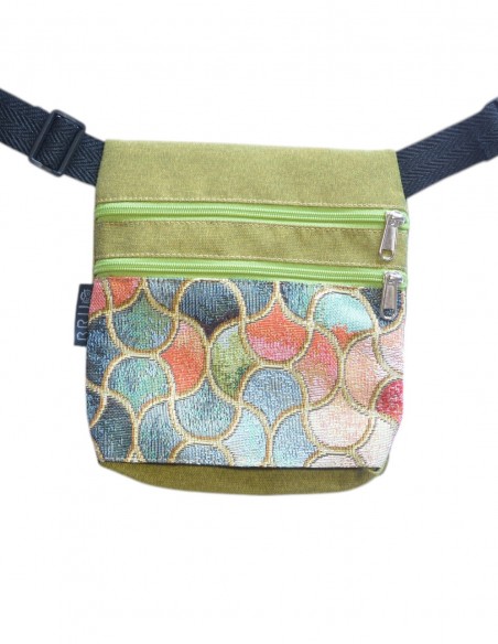 Belt Bag 2 pockets "formas" light green