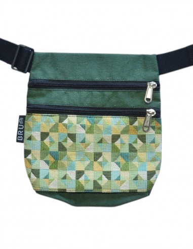 Belt Bag 2 pockets "triangul" green