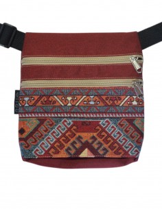 Belt Bag 2 pockets "etnic" red