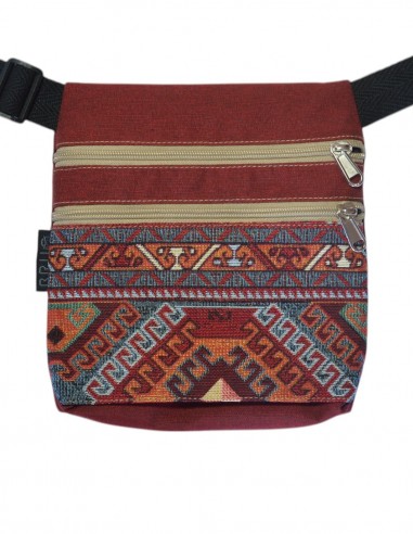 Belt Bag 2 pockets "etnic" red