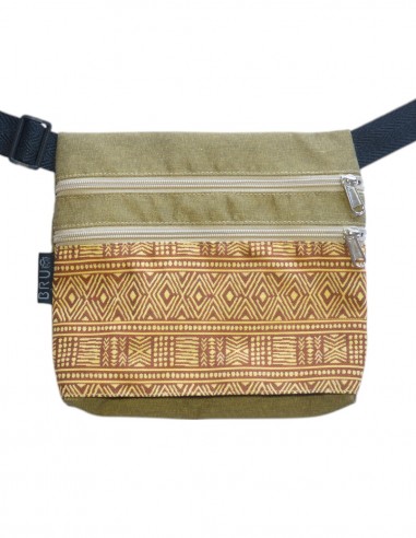 Riñonera 3 bolsillos étnico mostaza