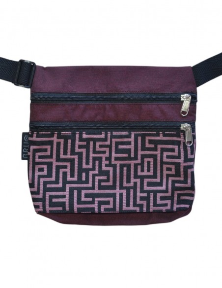 Ronyonera 3 butxaques "laberint" granat