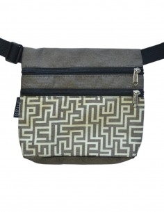 Sac ceinture 3 poches "laberint" taupe