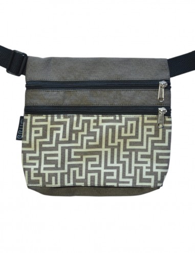 Sac ceinture 3 poches "laberint" taupe
