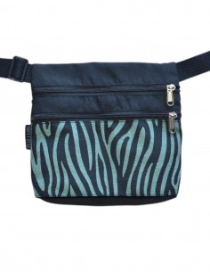 Bag belt 3 pockets "cebra" green black