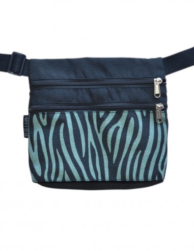 Sac ceinture 3 poches "cebra" vert noir